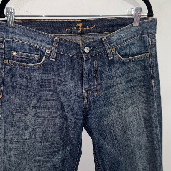 Dojo jeans flare wide leg 7 for all mankind 29 denim - Picture 3 of 7